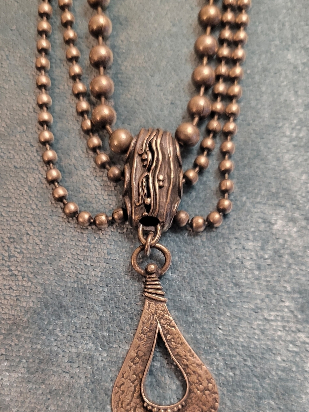 *RETIRED* SILPADA STERLING SILVER TEARDROP PENDANT NECKLACE N9100